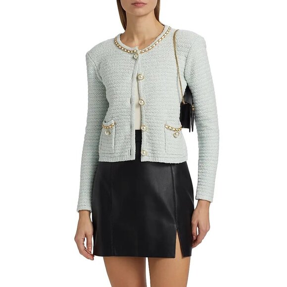 NEW Generation Love - Sizes S, L Women's Kelly Chain Cardigan, Opal Melange - Picture 3 of 7